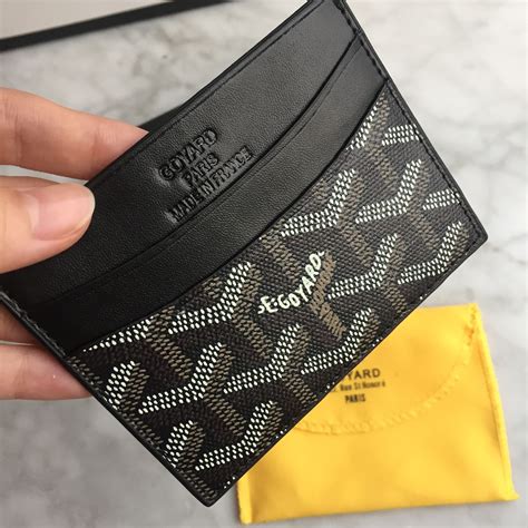 black goyard bag|authentic Goyard card holder.